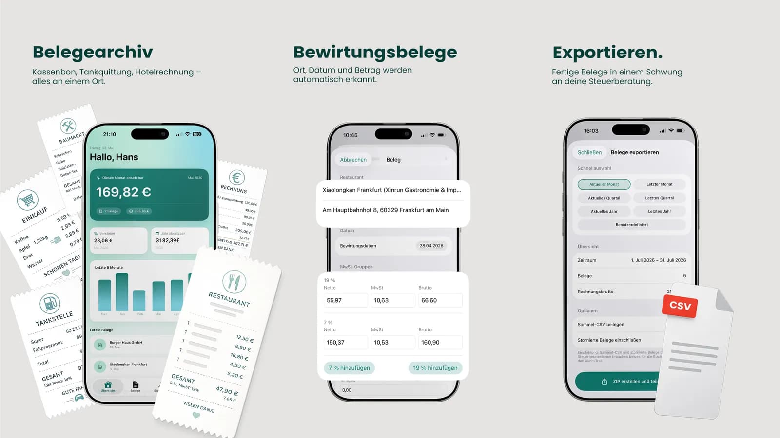 Fiscara: Jeder Beleg gescannt, nummeriert, archiviert