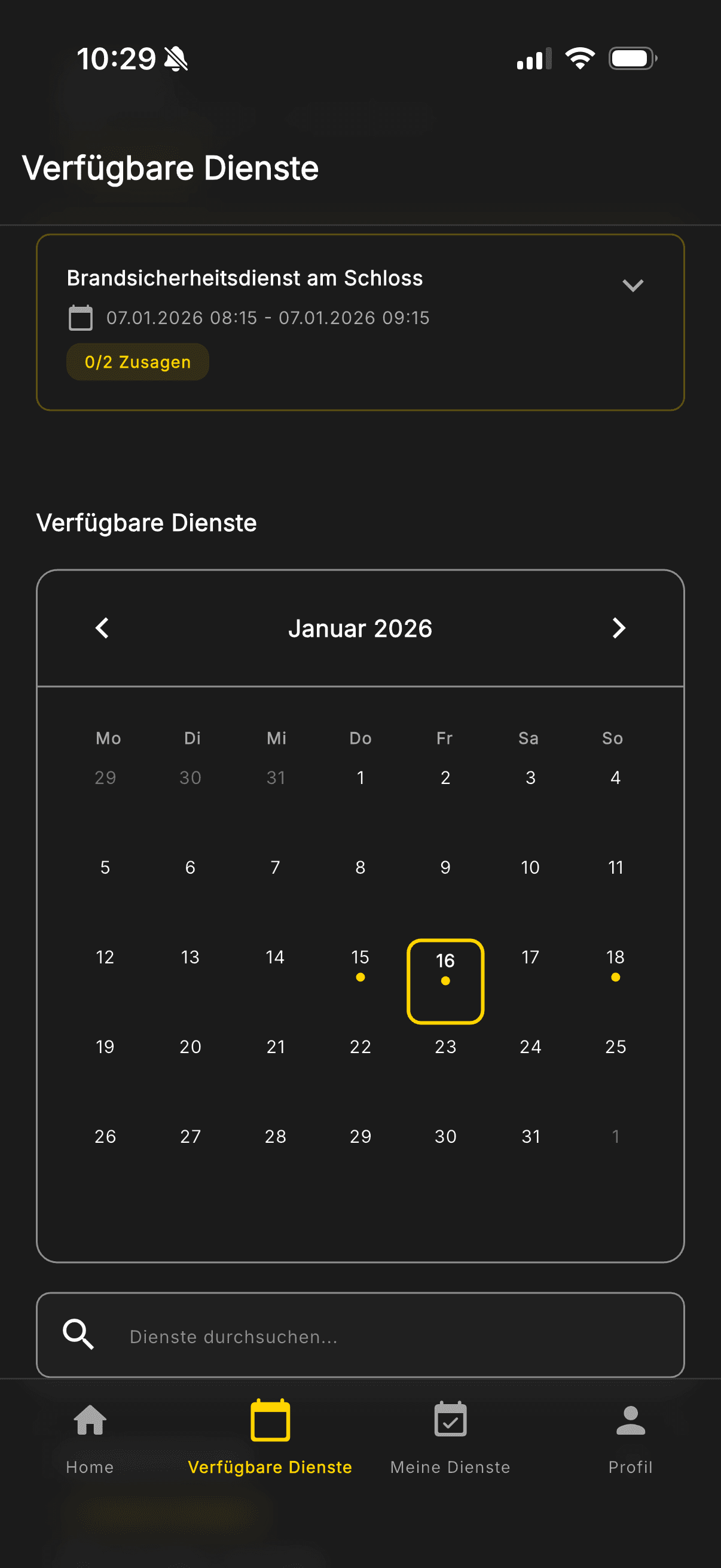 RESCURA App Screenshot 1