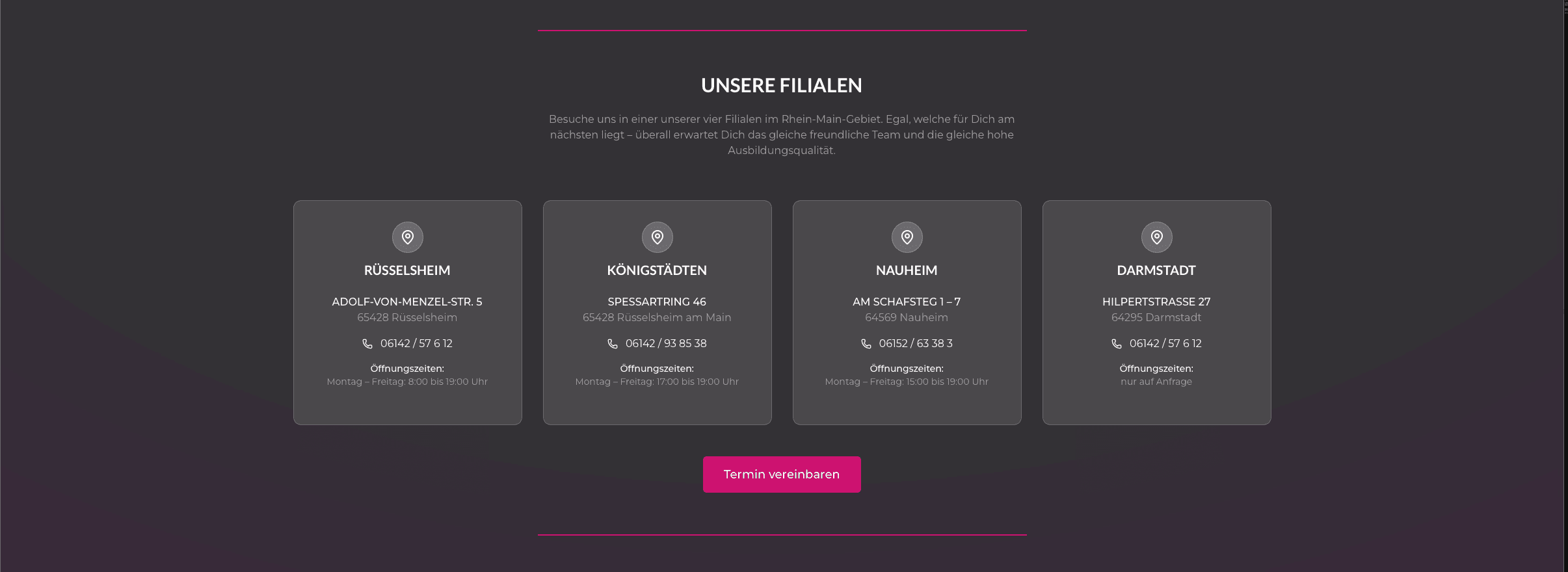 BAZ Steinbrecher Standorte und Filialen